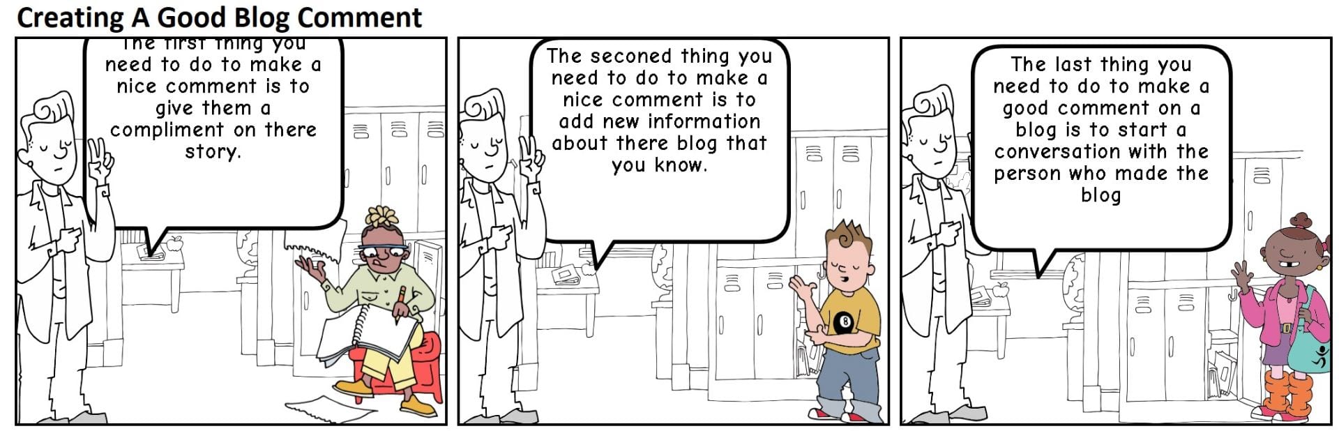 Creating a Good Blog Comment cartoon