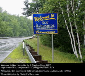 Sign: Welcome to New Hampshire
