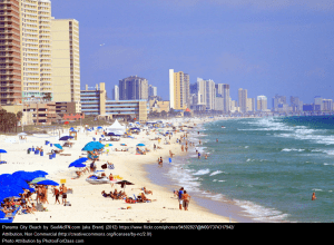 Panama City beach shoreline