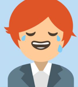 crying and smiling man emoji